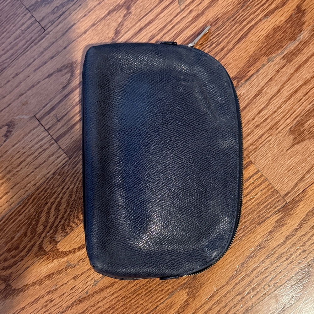 Coach Dark Blue Leather Toiletry Bag - Picture 3 of 3
